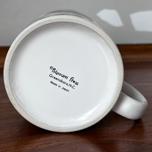 Vintage Potpourri Press Christmas Mug Panda Bear Wrap-Around Design Japan Green - Picture 7 of 8